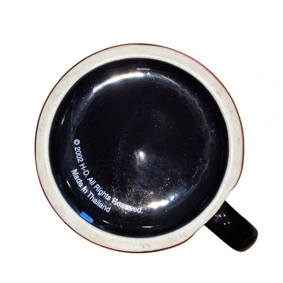 Harley-Davidson Motorcycle 3D Flames Coffee Mug 15oz Ceramic Cup 2002 - Picture 6 of 6